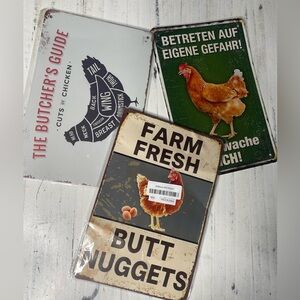 Chicken Tin sign bundle